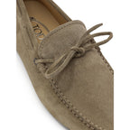 Beige Suede Leather Moccassin