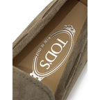 Beige Suede Leather Moccassin