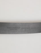 Black Leather Classic Metal Buckle Men Belt