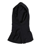 Black Nylon Elastane Balaclava Hood Face Cover Hat