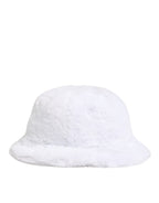 White Modacrylic Fur Bucket Men Capello Hat