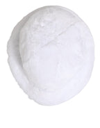White Modacrylic Fur Bucket Men Capello Hat