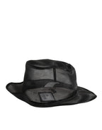 Black Silk Mesh Bucket Men Fisherman Cap Hat