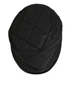 Black Nylon Quilted Bucket Men Capello Hat