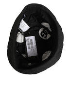 Black Nylon Quilted Bucket Men Capello Hat