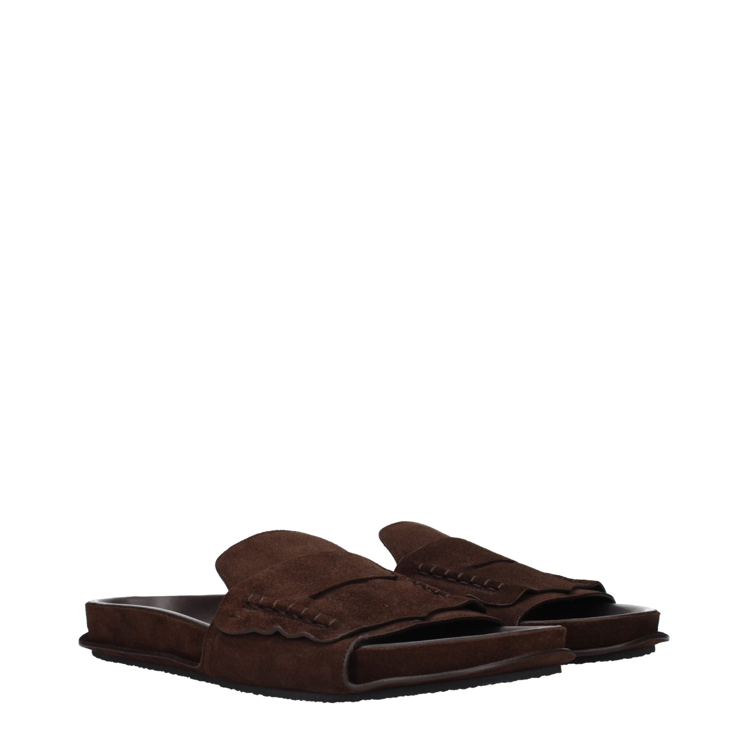 Brown Leather Slippers