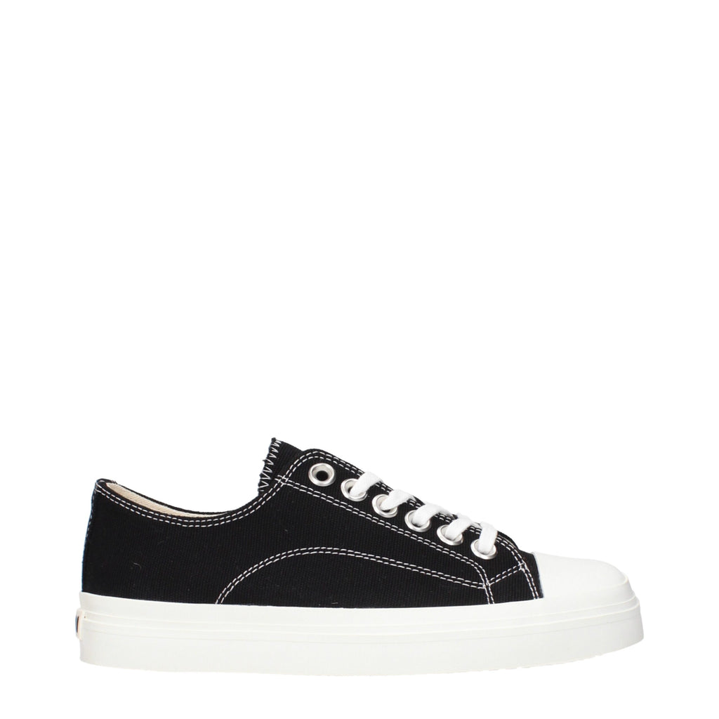 Black Fabric Low Top Sneakers