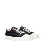 Black Fabric Low Top Sneakers