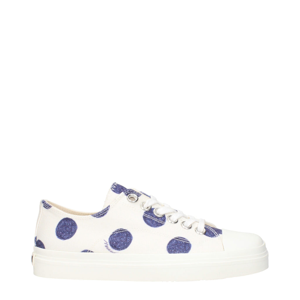 Blue Fabric Low Top Sneakers