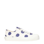 Blue Fabric Low Top Sneakers
