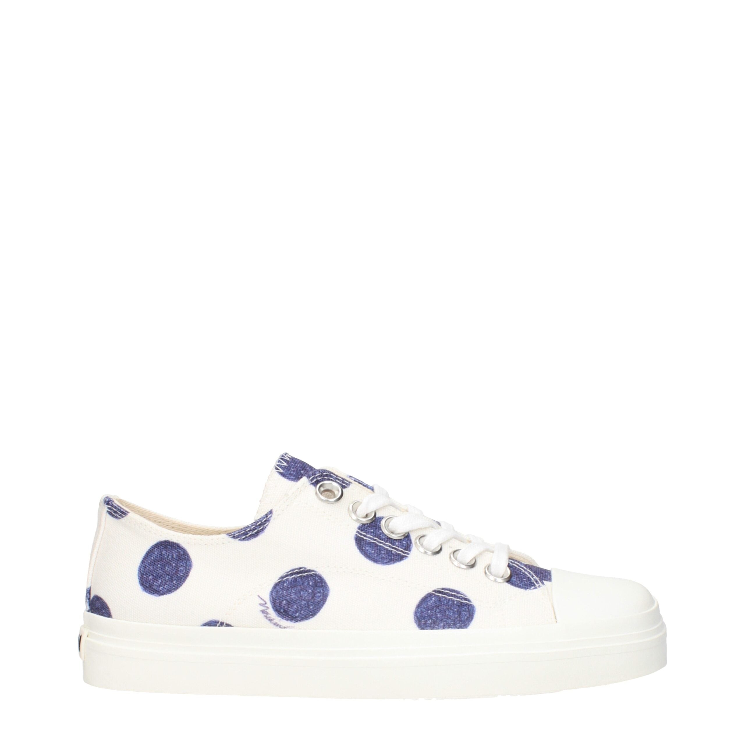 Blue Fabric Low Top Sneakers