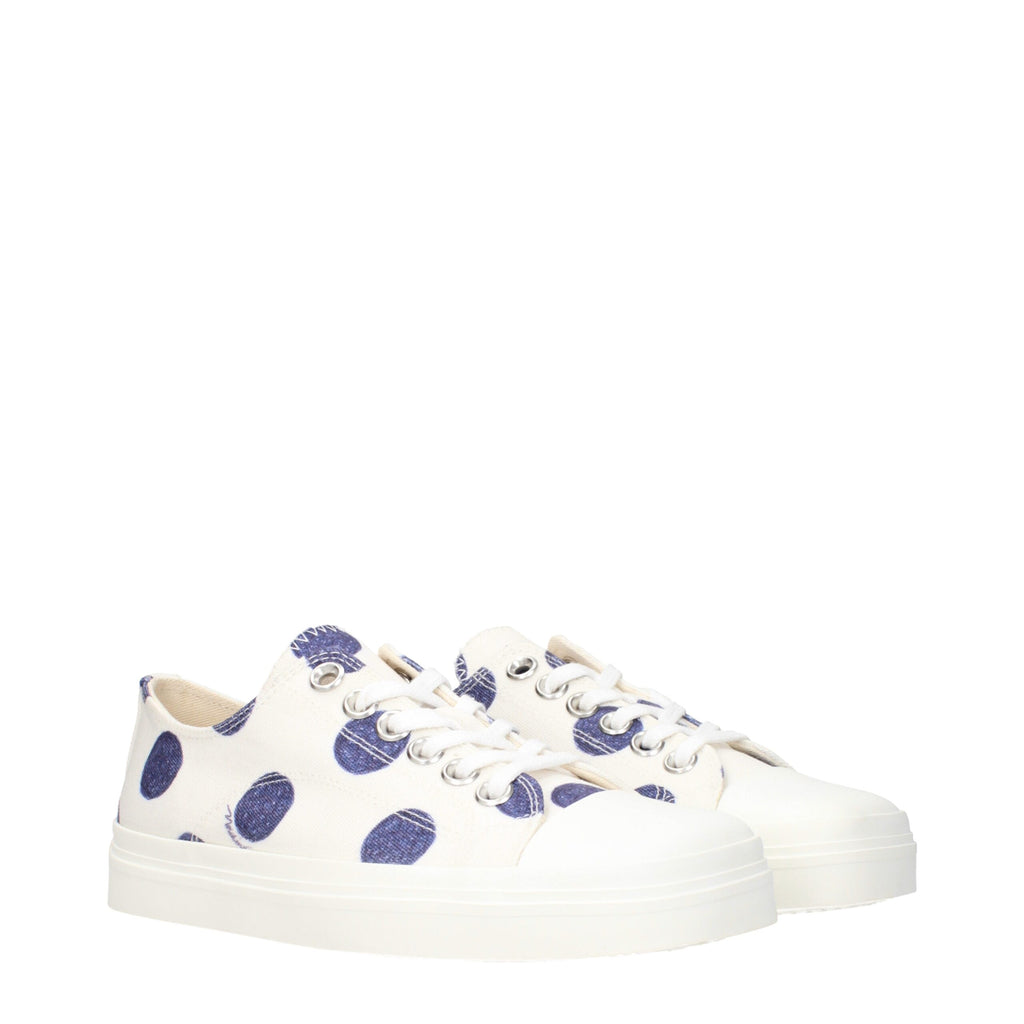Blue Fabric Low Top Sneakers
