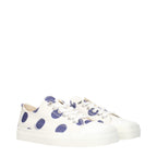 Blue Fabric Low Top Sneakers