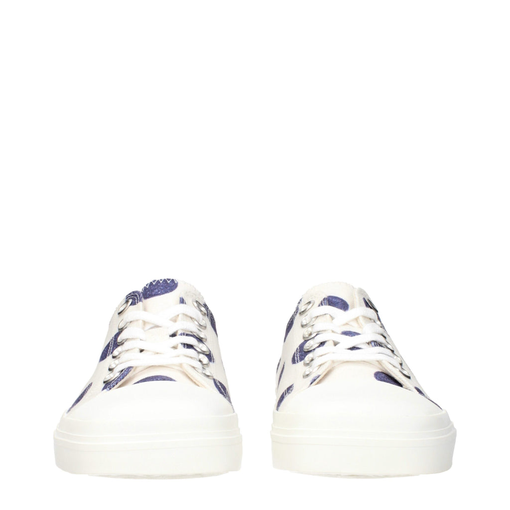 Blue Fabric Low Top Sneakers