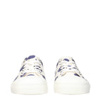 Blue Fabric Low Top Sneakers