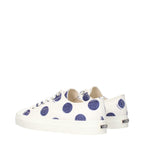 Blue Fabric Low Top Sneakers