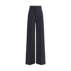 Black Fleece Wool Casual Pants