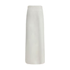 White Viscose Long Skirt