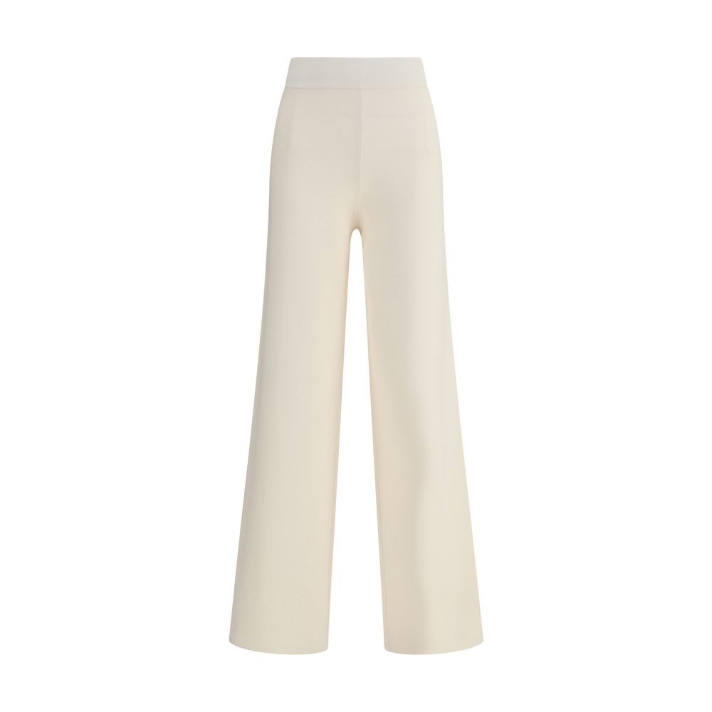 Beige Viscose Casual Pants
