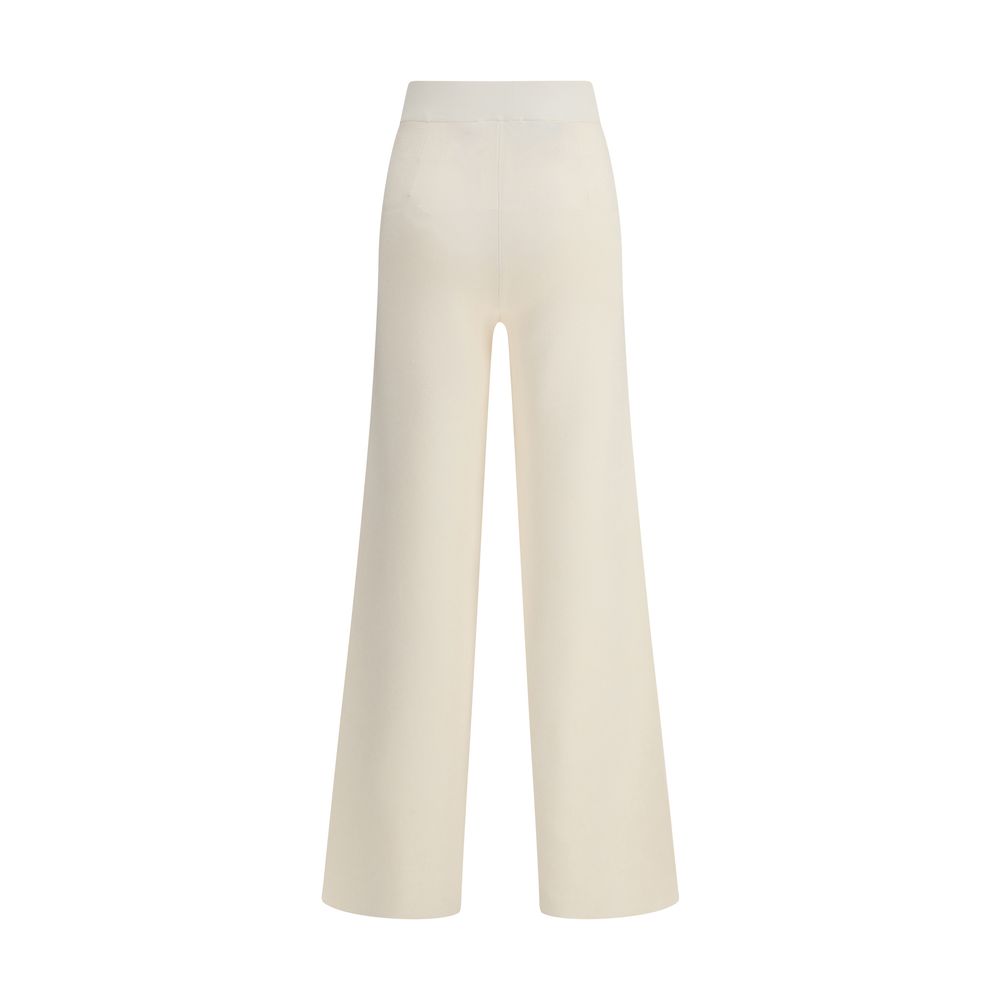 Beige Viscose Casual Pants