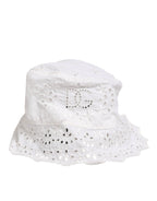 White Nylon Cut Out Bucket Logo Capello Hat