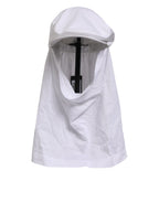 White Cotton DG Logo Plaque Baseball Balaclava Hat