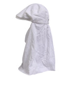 White Cotton DG Logo Plaque Baseball Balaclava Hat