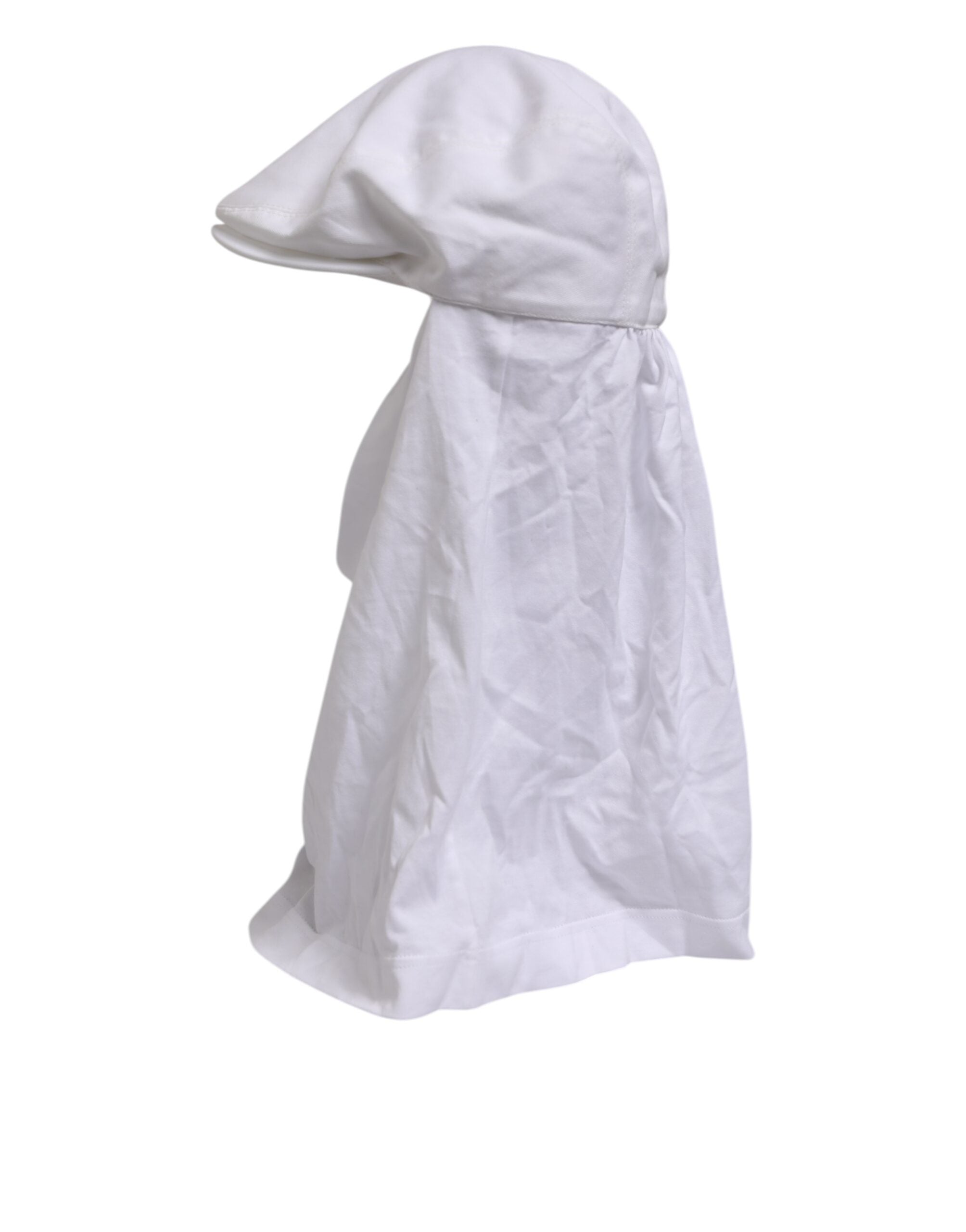 White Cotton DG Logo Plaque Baseball Balaclava Hat