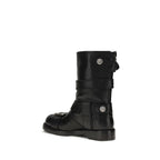 Black Calf Leather Bos Taurus Lace-Up Boots