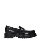 Black Leather Slip-On Loafers