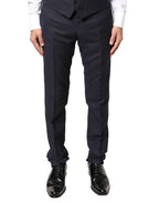 Gray Wool Formal Dress Men Trousers Pants