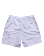 White Logo Polyester Men Beachwear Swimwear