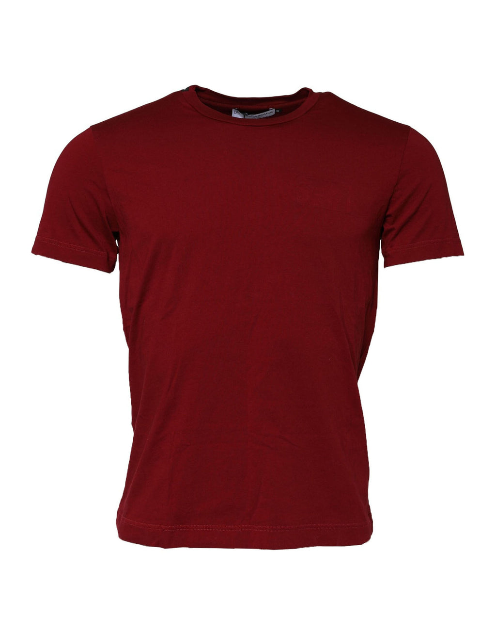 Maroon Cotton Crew Neck Short Sleeves T-Shirt