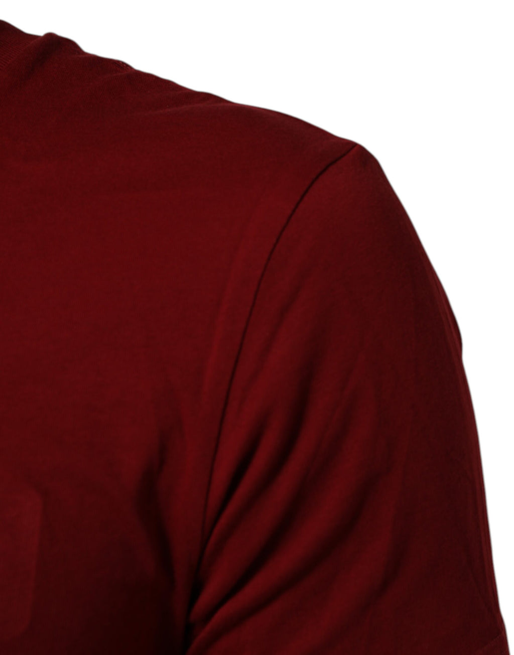 Maroon Cotton Crew Neck Short Sleeves T-Shirt