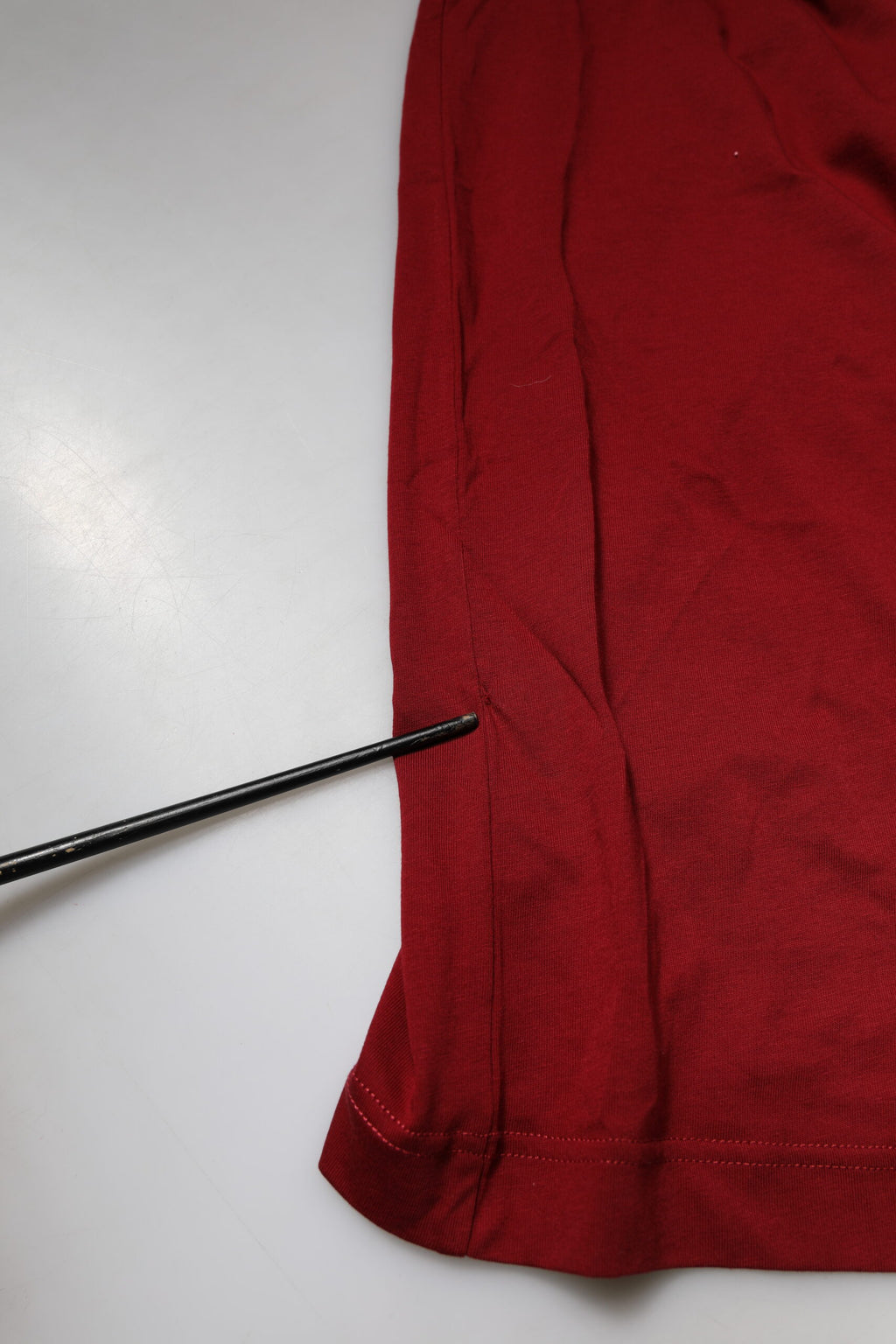 Maroon Cotton Crew Neck Short Sleeves T-Shirt