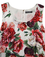 Multicolor Floral Print Viscose Sheath Dress