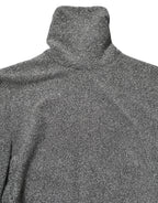 Gray Nylon Bodycon Sheath Long Sleeves Dress