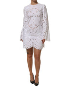 White Cut Out A-line Sheath Mini Dress
