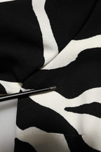 Black White One Shoulder High Slit Mini Dress