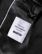 Black MARTINI 2 Buttons Suit Jacket Blazer