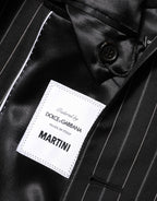 Dark Gray Stripes MARTINI 1 Button Suit Blazer