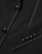 Black SICILIA 2 Buttons Suit Jacket Blazer