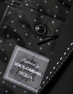 Black SICILIA 2 Buttons Suit Jacket Blazer