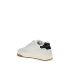 White Calf Leather Bos Taurus Low Top Sneakers