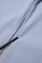 Light Blue Cotton Stretch Tapered Men Trouser Pants