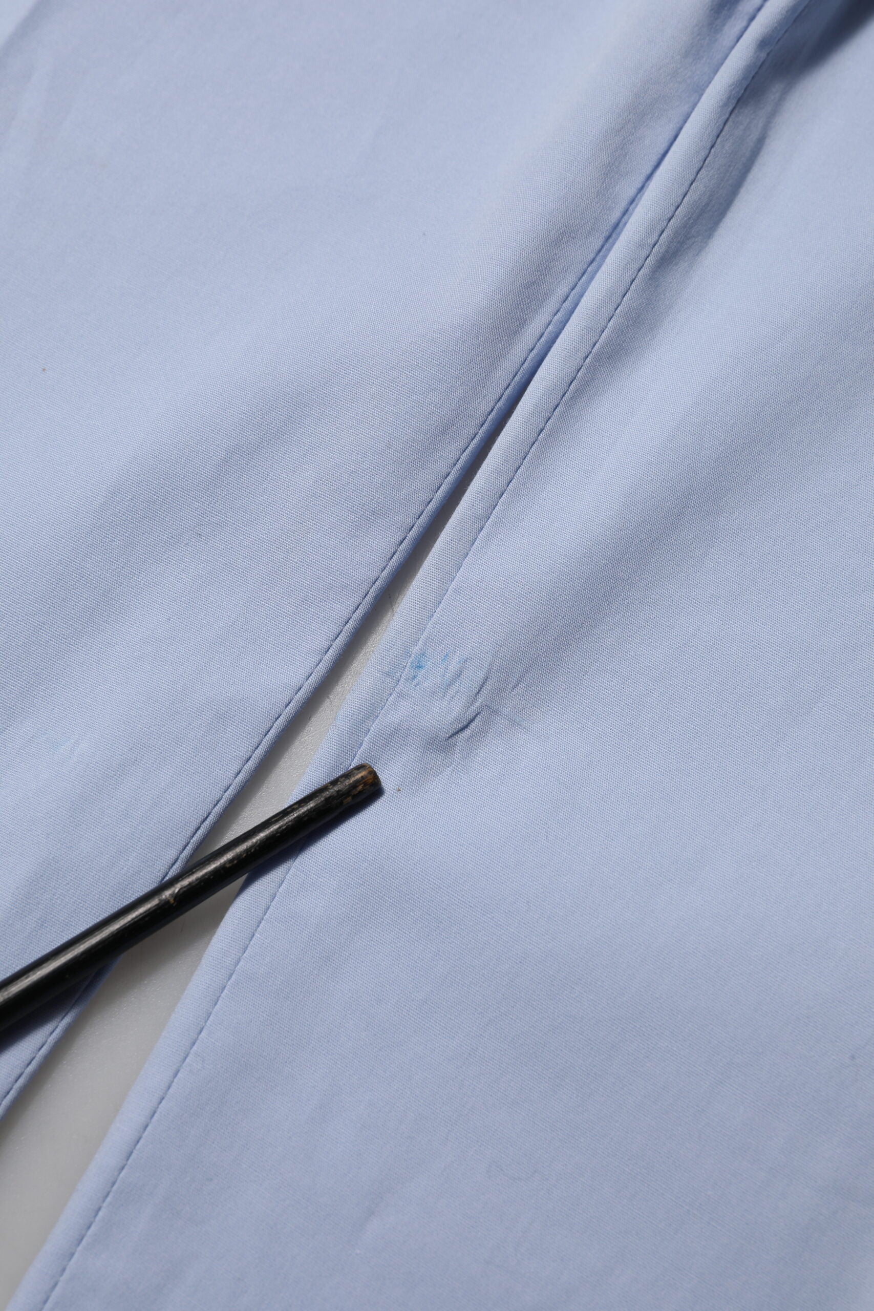 Light Blue Cotton Stretch Tapered Men Trouser Pants