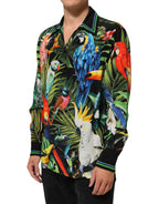 Multicolor Parrot Print Lounge Casual Shirt