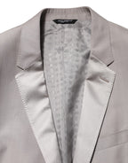 Light Gray Wool 2 Piece MARTINI Formal Suit
