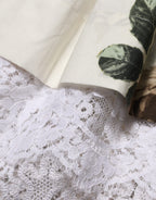 White Floral Lace Off Shoulder Mini Dress
