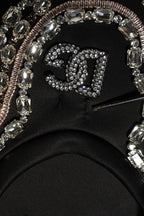 Black Necklace Crystal DG Logo Sweatshirt Sweater